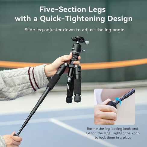 SmallRig VT-20Pro 21.2"/ 53.8cm Mini Tripod for Camera and Phone, Aluminum Alloy Small Desktop Tripod with 360° Ball Head, Table tripods Load Up to 11lb / 5kg in Saudi Arabia