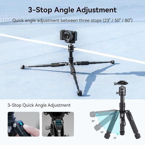 SmallRig VT-20Pro 21.2"/ 53.8cm Mini Tripod for Camera and Phone, Aluminum Alloy Small Desktop Tripod with 360° Ball Head, Table tripods Load Up to 11lb / 5kg in Saudi Arabia