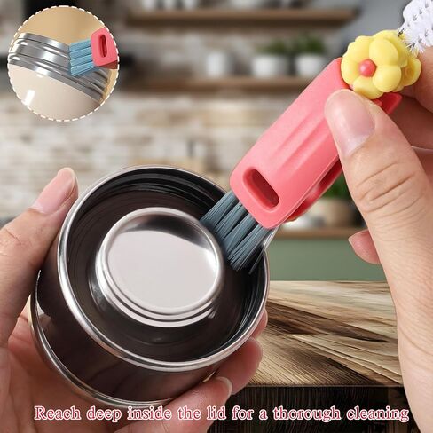 3 in 1 Cup Lid Cleaning Brush, Portable Cup Cleaner Brush, Water Bottle Cleaner Brush, 3 in 1 Multifunctional Cleaning Brush for Home Kitchen Cleaning Tools（3PCS） in Saudi Arabia