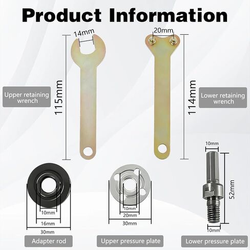 2Set Conversion Angle Grinding adapter Connecting Rod kit for Electric Dril, Angle Grinder Tool Drill Arbor Mandrel Adaptor with Replacement Grinder Flange Nuts & Spanner Wrench Conversion Tool (10mm) in Saudi Arabia