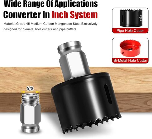 Hole Saw Arbor Pilot Drill bit 5/8" Hex Shank Quick Release Rod Coring Hole Drill Rod Hole Saw for Wood, PVC, Plastic, Metal Gypsum Boards.16Mm in Saudi Arabia