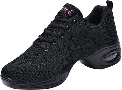 Women's Jazz Shoes Split Sole Dance Sneakers Lace Up Zumba Modern Shoes in Saudi Arabia
