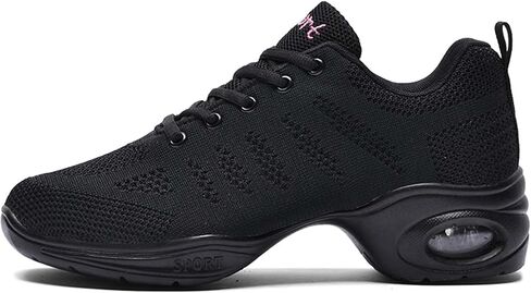 Women's Jazz Shoes Split Sole Dance Sneakers Lace Up Zumba Modern Shoes in Saudi Arabia