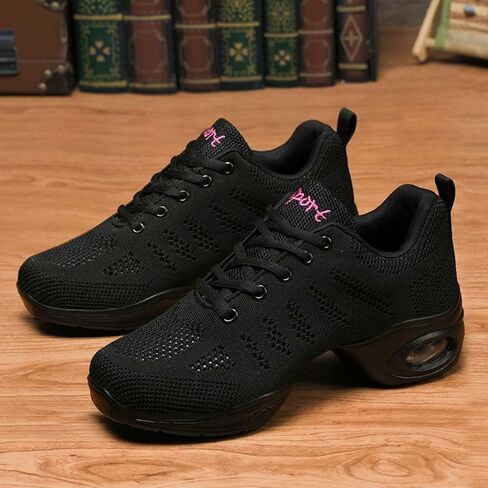 Women's Jazz Shoes Split Sole Dance Sneakers Lace Up Zumba Modern Shoes in Saudi Arabia