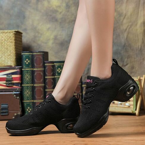 Women's Jazz Shoes Split Sole Dance Sneakers Lace Up Zumba Modern Shoes in Saudi Arabia