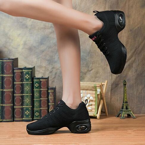 Women's Jazz Shoes Split Sole Dance Sneakers Lace Up Zumba Modern Shoes in Saudi Arabia