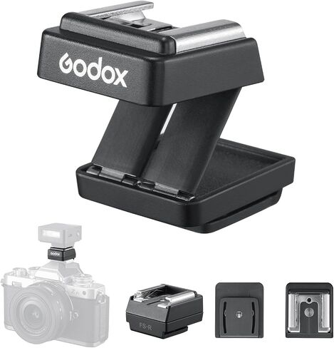 Godox FS-R Single Contact Hot Shoe Riser Hot ShoeTilt, Unique Folding Design, for GODOX IM30 IM20 IM22 Mini Single-Point Hot Shoe Flash, Raises Flash 30mm Height to Reduce Lens Shadow in Saudi Arabia