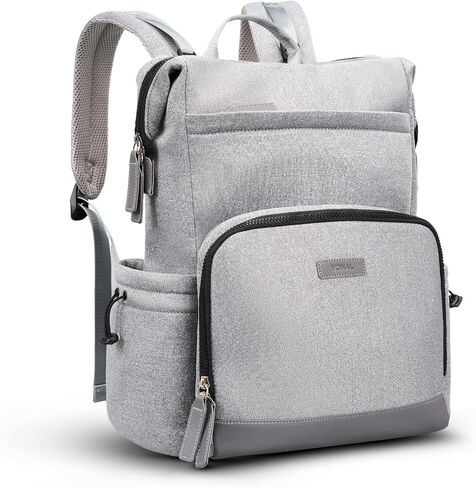 VONAL Diaper Bag Backpack, Lightweight Baby Diaper Bags, Travel Large Diaper Bag with Changing Station, Black Diaper Backpack for Boys Girls Newborn with Insulated Pockets, Stroller Straps in Saudi Arabia