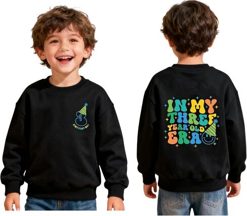 Birthday Boy Sweatshirt 2-7 years old Kids Boy Smiling face Birthday Pullover Tees Toddler Party Outfits in Kuwait