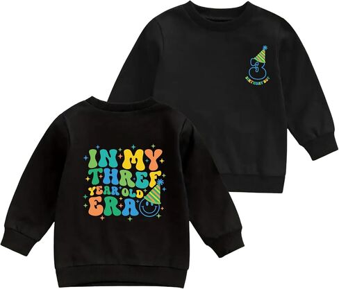 Birthday Boy Sweatshirt 2-7 years old Kids Boy Smiling face Birthday Pullover Tees Toddler Party Outfits in Kuwait
