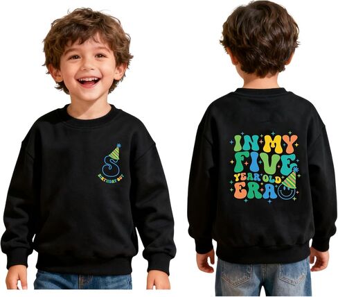 Birthday Boy Sweatshirt 2-7 years old Kids Boy Smiling face Birthday Pullover Tees Toddler Party Outfits in Kuwait