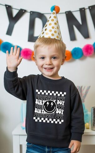 سويت شيرت عيد ميلاد للأولاد من سن 2 إلى 7 سنوات للأطفال الأولاد وجه مبتسم بلوفر عيد ميلاد تي شيرت ملابس حفلات الأطفال الصغار in Kuwait