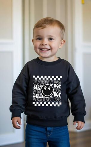 سويت شيرت عيد ميلاد للأولاد من سن 2 إلى 7 سنوات للأطفال الأولاد وجه مبتسم بلوفر عيد ميلاد تي شيرت ملابس حفلات الأطفال الصغار in Kuwait