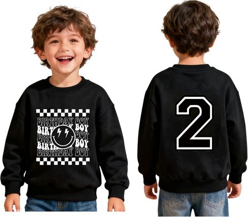 سويت شيرت عيد ميلاد للأولاد من سن 2 إلى 7 سنوات للأطفال الأولاد وجه مبتسم بلوفر عيد ميلاد تي شيرت ملابس حفلات الأطفال الصغار in Kuwait