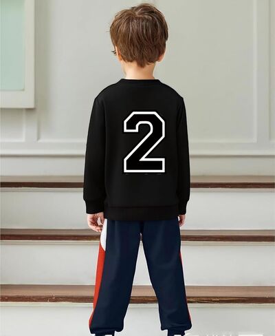 سويت شيرت عيد ميلاد للأولاد من سن 2 إلى 7 سنوات للأطفال الأولاد وجه مبتسم بلوفر عيد ميلاد تي شيرت ملابس حفلات الأطفال الصغار in Kuwait