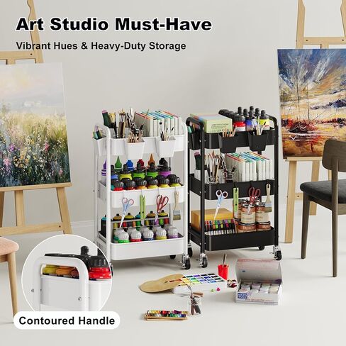 منظم عربة الحفاضات بعجلات، عربة بجانب السرير مكونة من 3 طبقات لأساسيات الطفل، ومنظمات الأطفال وعربات تخزين الحفاضات لتغيير الطاولة، وسرير الأطفال، وغرفة النوم، ومستلزمات حضانة الأطفال حديثي الولادة، باللون الأبيض in Kuwait