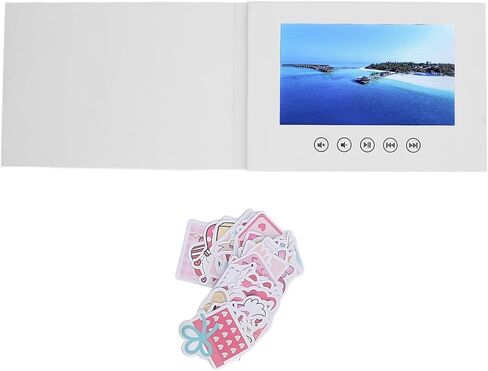 بطاقة تهنئة فيديو مع شاشة LCD ومكبر صوت مدمج - تشغيل فيديو عالي الدقة 720 بكسل، بطارية 500 مللي أمبير في الساعة، قابلة للتخصيص لحفلات الزفاف وأعياد الميلاد واحتفالات الذكرى السنوية والمناسبات الخاصة (10 بوصة) in Kuwait