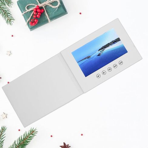 بطاقة تهنئة فيديو مع شاشة LCD ومكبر صوت مدمج - تشغيل فيديو عالي الدقة 720 بكسل، بطارية 500 مللي أمبير في الساعة، قابلة للتخصيص لحفلات الزفاف وأعياد الميلاد واحتفالات الذكرى السنوية والمناسبات الخاصة (10 بوصة) in Kuwait