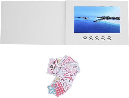 بطاقة تهنئة فيديو مع شاشة LCD ومكبر صوت مدمج - تشغيل فيديو عالي الدقة 720 بكسل، بطارية 500 مللي أمبير في الساعة، قابلة للتخصيص لحفلات الزفاف وأعياد الميلاد واحتفالات الذكرى السنوية والمناسبات الخاصة (10 بوصة) in Kuwait