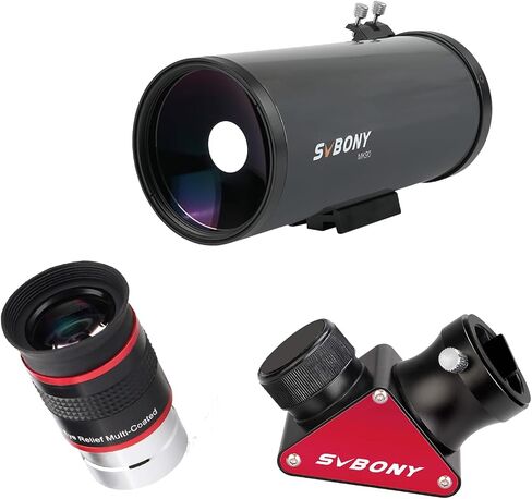 MK90 Telescope for Adults Astronomy 90mm Aperture Compact Catadioptric Telescope Bundle with SV188P Dielectric Mirror Diagonal and 20mm Wide Angle Telescope Eyepiece, for Moon Planetary Observation in Saudi Arabia
