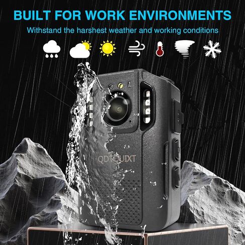 Body Camera for Law Enforcement,12.5H 3600mAh Battery 2K/1080P Video 68MP Photo,Infrared Night Vision & Motion Detection,512GB TF Support 2M Drop Resistant (64G) in Saudi Arabia