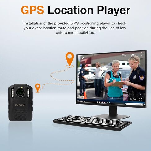 Body Camera for Law Enforcement,12.5H 3600mAh Battery 2K/1080P Video 68MP Photo,Infrared Night Vision & Motion Detection,512GB TF Support 2M Drop Resistant (64G) in Saudi Arabia