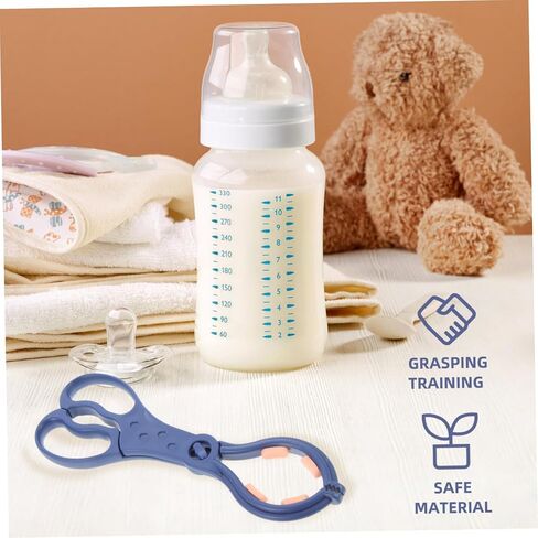 2pcs Multi-Function Baby Bottle Clamp Anti-Slip Grip High-Temperature Resistant Nursing Bottle Clip for Infants Detachable Feeder Clamp in Saudi Arabia