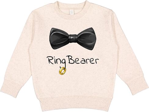 inktastic Ring Bearer- Black Bow Tie Toddler Sweatshirt in Saudi Arabia