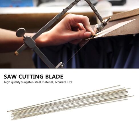 12PCS Jewelers Saw Blades, 130mm Tungsten Steel Saw Cutting Blades, Scroll Saws Cutting Sawing Carve Tool for Metal Jewelry Waxing and Engraving in Saudi Arabia