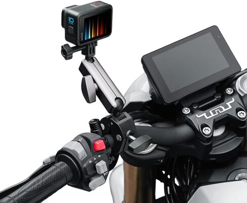 Motorcycle Mount, Sturdy & Adjustable Multi - Device Mount with Secure Clamp,for Holding Phones, Cameras During Riding, Travel, Adventure, Ensuring Stable & Convenient Use in Kuwait