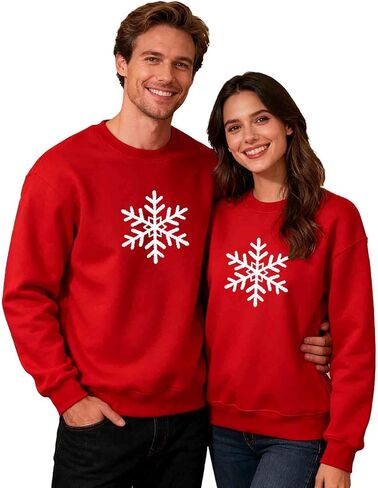 Christmas Couples Matching Sweatshirt Unisex Xmas Holiday Shirts Funny Long Sleeve Pullover Tops For His And Hers in Saudi Arabia
