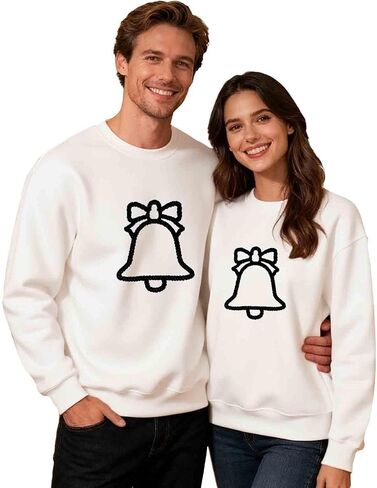Christmas Couples Matching Sweatshirt Unisex Xmas Holiday Shirts Funny Long Sleeve Pullover Tops For His And Hers in Saudi Arabia