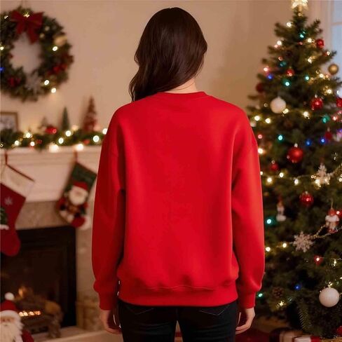 Christmas Couples Matching Sweatshirt Unisex Xmas Holiday Shirts Funny Long Sleeve Pullover Tops For His And Hers in Saudi Arabia