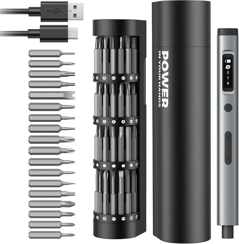 90-in-1 Mini Electric Screwdriver, SMOOTHARMOR Precision Screwdriver Set Cordless with 78 S2 Bits, 0.15-0.55 N.m Torque, Magnetic Storage, 500mAh, LED Light, Power Repair Tool Kit for Phone Laptop PS5 in Saudi Arabia