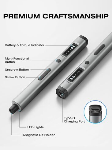 90-in-1 Mini Electric Screwdriver, SMOOTHARMOR Precision Screwdriver Set Cordless with 78 S2 Bits, 0.15-0.55 N.m Torque, Magnetic Storage, 500mAh, LED Light, Power Repair Tool Kit for Phone Laptop PS5 in Saudi Arabia