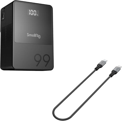 بطارية SmallRig V Mount VB99 وكابل USB C إلى C بقدرة 240 واط in Saudi Arabia