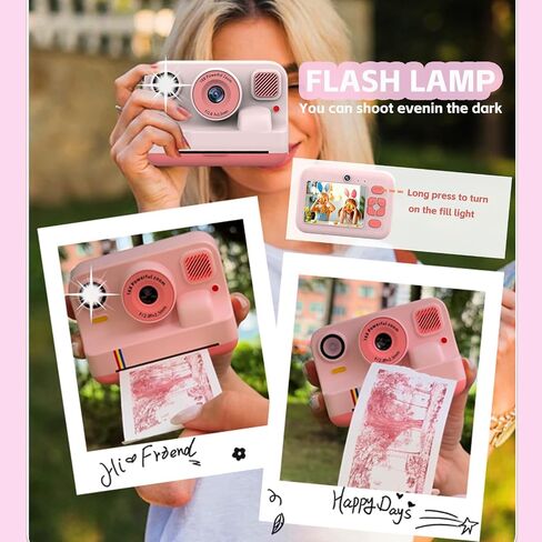 Instant Print Camera for Kids,Christmas Birthday Gifts for Girls Boys,1080P HD Instant Digital Print Cameras for Toddler,Portable Toy for Kids with 32GB SD Card for 3-16 Year Old in Saudi Arabia