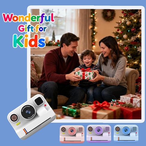 Instant Print Camera for Kids,Christmas Birthday Gifts for Girls Boys,1080P HD Instant Digital Print Cameras for Toddler,Portable Toy for Kids with 32GB SD Card for 3-16 Year Old in Saudi Arabia