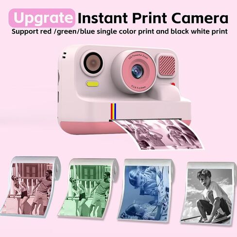 Instant Print Camera for Kids,Christmas Birthday Gifts for Girls Boys,1080P HD Instant Digital Print Cameras for Toddler,Portable Toy for Kids with 32GB SD Card for 3-16 Year Old in Saudi Arabia