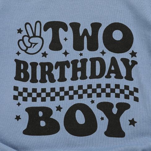 2nd Birthday Shirt Toddler Boy Two Year Old Birthday Outfit Long Sleeve Cotton T Shirt Clothes in Saudi Arabia