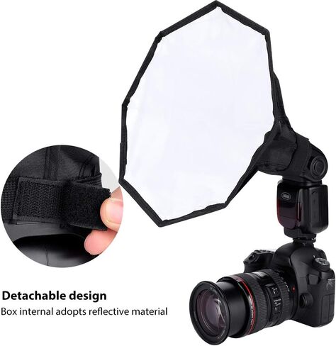 30cm Portable Universal Flash Flashlight Softbox Diffuser for External Soften Light with Reflector Inside,Suitable for Digital Camera in Saudi Arabia