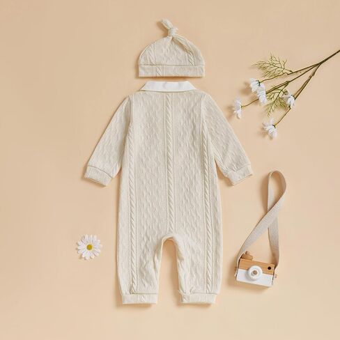 Newborn Infant Baby Boy Outfits Suit Bowtie Bear Embroidery Dress Romper Jumpsuit Gentleman Wedding Clothes Formal in Saudi Arabia