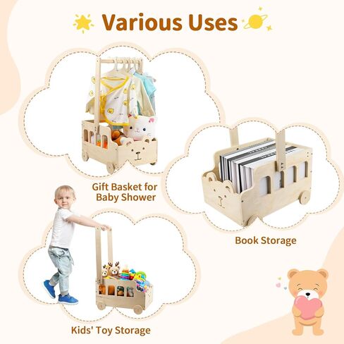 خزانة خشبية لأقفاص استحمام الأطفال بعجلات ومقبض، وسلة استحمام للأطفال مع رف تعليق، وهدايا شخصية مع لافتة إعلان وكرمة وملصقات، صندوق قفص خشبي سهل التجميع in Kuwait