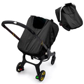 غطاء مقعد سيارة للأطفال مقاوم للماء لعربة الأطفال دونا، غطاء مقعد السيارة مع بطانة منقط من القطيفة للطقس البارد الرطب، مظلة مقعد سيارة للرضع مع تصميم إغلاق بسحاب وفتحتين، يحافظ على دفء الطفل/جافًا in Kuwait