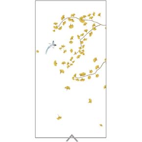 Window Clings Window Glass Sticker Ginkgo Leaf Decoration Translucent Opaque Window Frosted Anti-peep Anti-Light Window Film Privacy Window Film(C,45 * 120 cm) in Saudi Arabia
