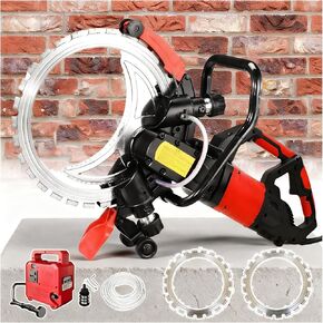 Electric Concrete Saw 16 Inch with 2 Blades, 9500W/12000W Concrete Ring Saw Toroidal Wall Cutter Machine with Water Fed Dust Suppression for Granite, Porcelain, Bricks, Marble 12000W in Kuwait