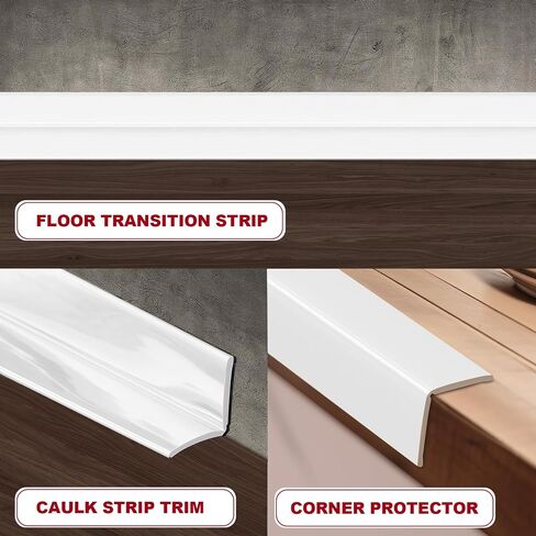1.6 Inch x 10 Feet Wall Corner Protector Peel and Stick Corner Trim Molding Strip Self Adhesive Wall Edge Protectors Guards for Edge Ceiling, White in Saudi Arabia
