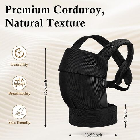Baby Carrier Newborn to Toddler, Multifunctional Adjustable Ergonomic Backpack with Lumbar Support, All-Season Use for Moms & Dads, Front & Back Carry for 7-35 lbs(Black) in Saudi Arabia