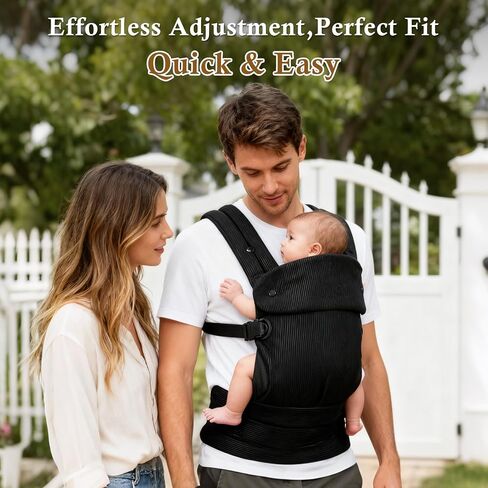 Baby Carrier Newborn to Toddler, Multifunctional Adjustable Ergonomic Backpack with Lumbar Support, All-Season Use for Moms & Dads, Front & Back Carry for 7-35 lbs(Black) in Saudi Arabia