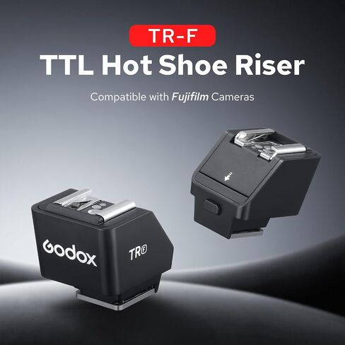 Godox TR-F TTL Hot Shoe Riser لـ Fujifilm، مع 6 مستويات تعديل (0-90 درجة) محول تثبيت موسع لوظيفة TTL لـ Godox TTL Mini Flash iT20 iT30Pro in Saudi Arabia